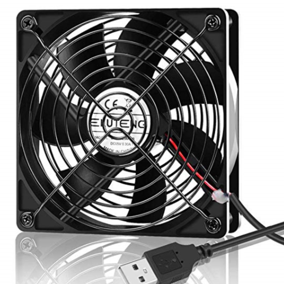 P10 ELUTENG 120mm Fan USB Computer Fans USB Fan 54.56CFM 1500RPM USB