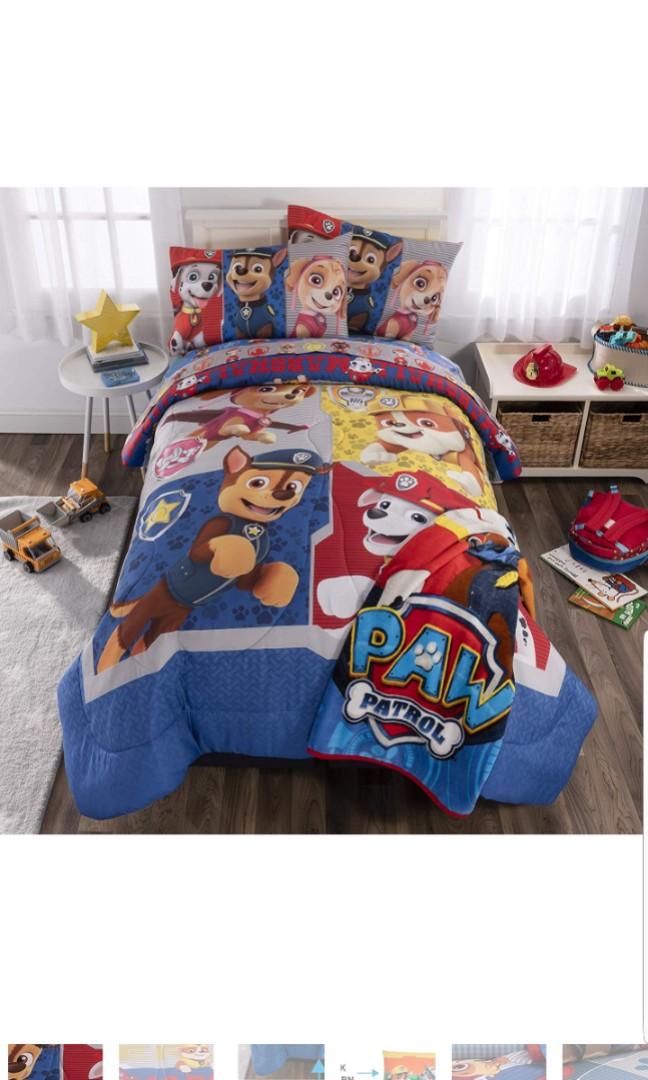 Paw Patrol Soft Microfiber Comforter Sheets And Plush Throw