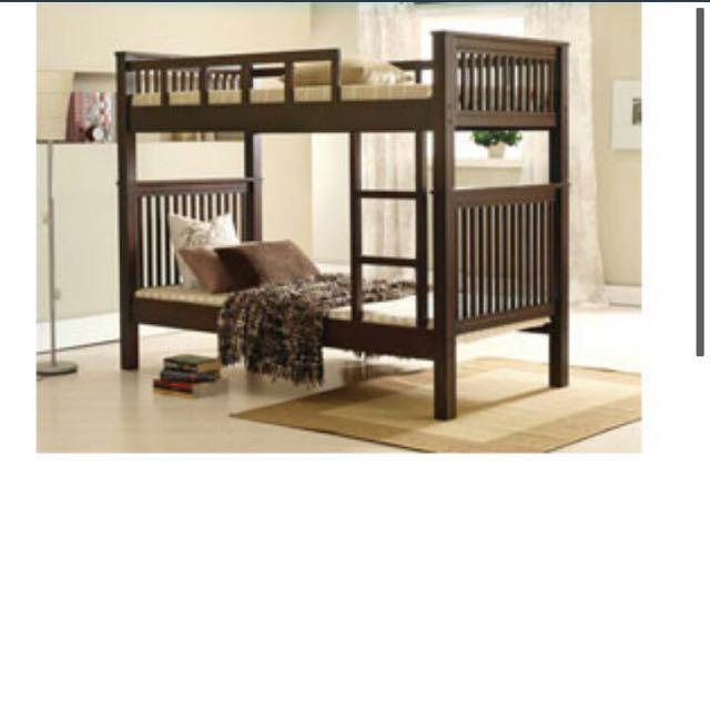 Picket and rail bunk bed, Furniture & Home Living, Furniture, Bed