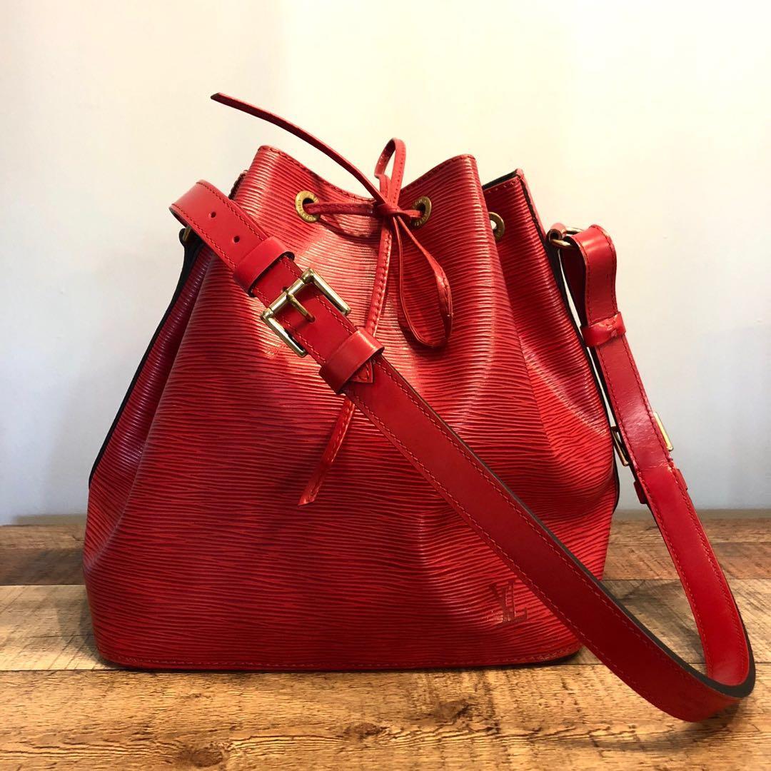 Louis vuitton red epi petit noe bucket bag, Luxury, Bags & Wallets on  Carousell