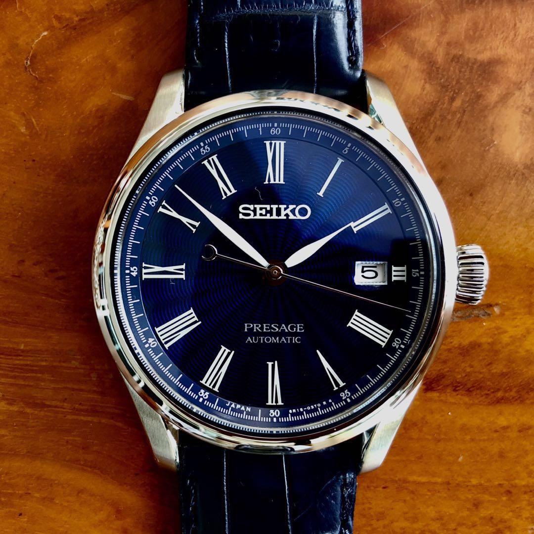 seiko presage enamel blue