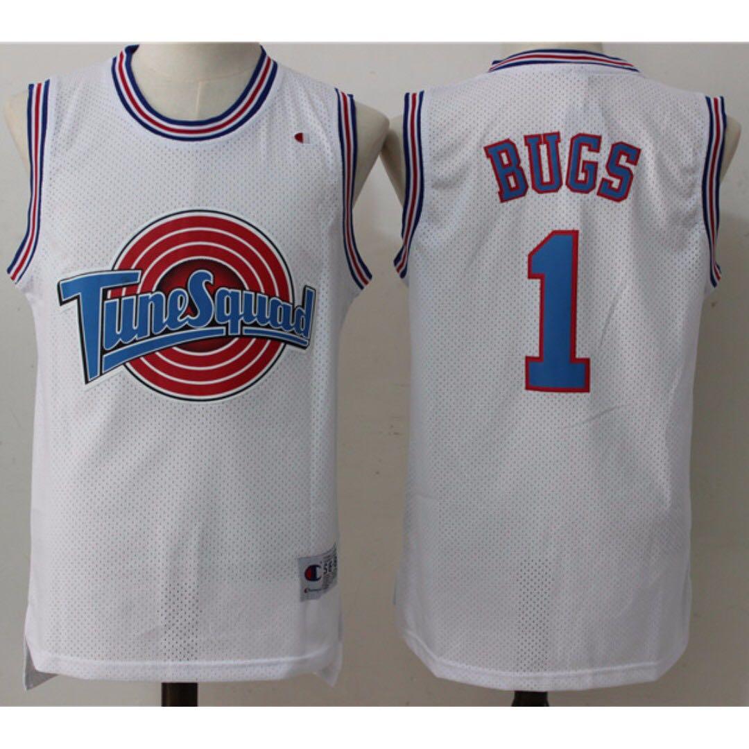 Space Jam Tune Squad Basketball Jersey White 1 Bugs Men s