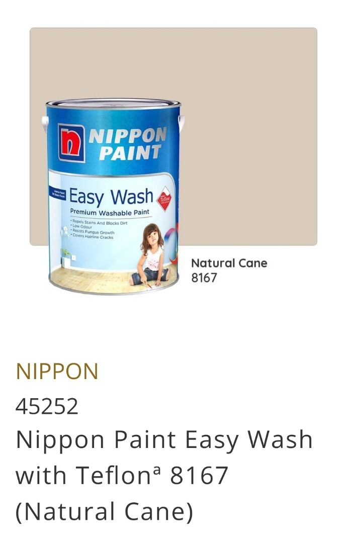 Used Nippon Paint Natural Cane 5l, Everything Else on Carousell