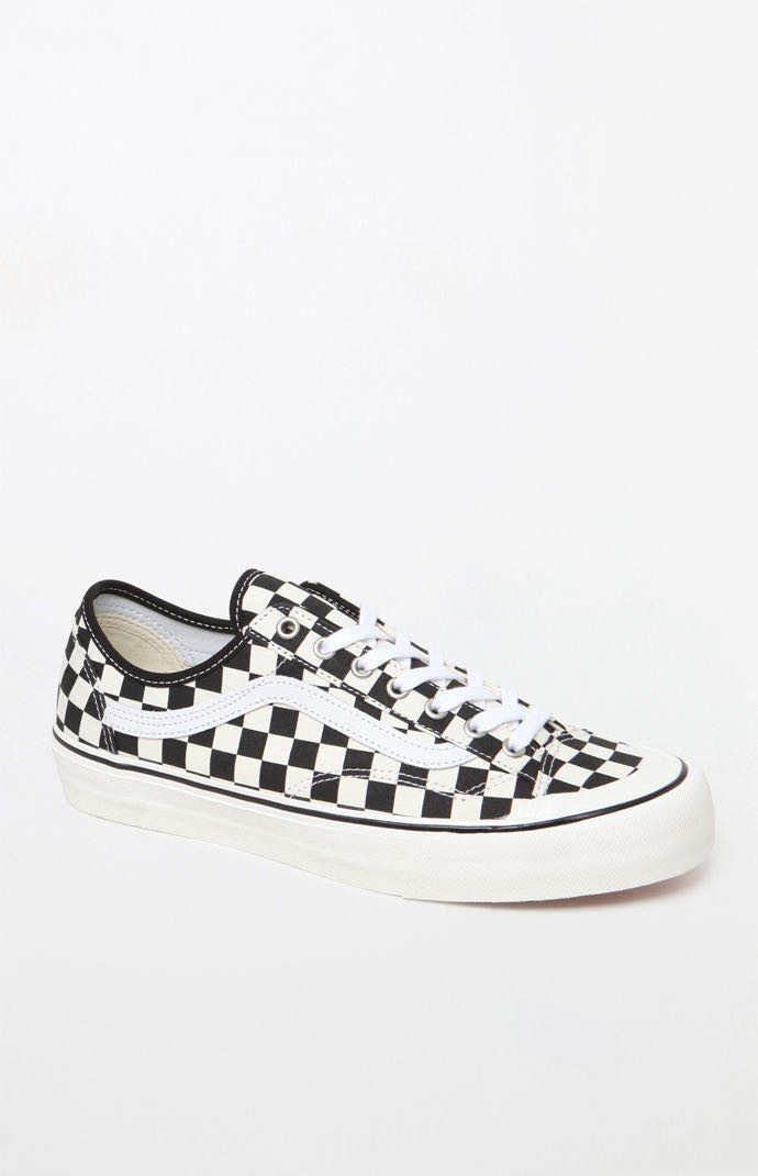 vans style 36 decon sf checkerboard sneakers in black