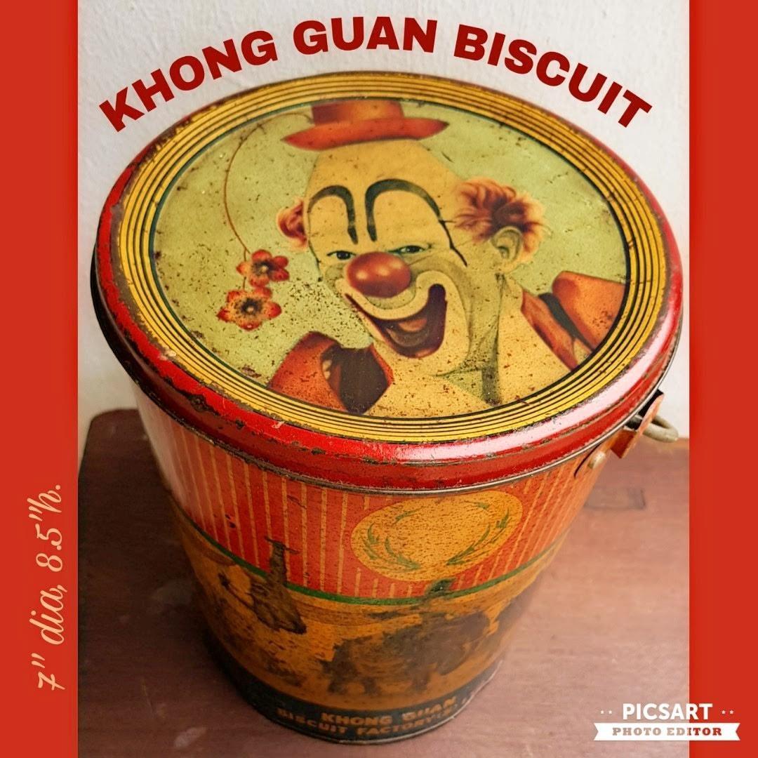 Very Rare Vintage Khong Guan Local Biscuit Container With Circus Motif There Is A Large Clown Face Circus Performers And Animals Whatsapp 96337309 Vintage Collectibles Vintage Collectibles On Carousell