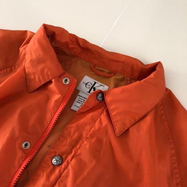 calvin klein windbreaker orange