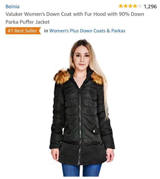Beinia valuker women's down coat with fur hood new arrivals