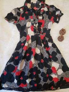 Kate Spade 100 % Silk Floral Dress