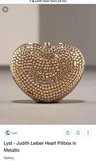 Judith Leiber heart pill box