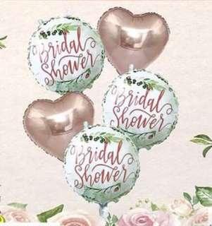 Bridal Shower Foil Balloon Set (5's)