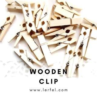 Wooden clips - 50 pieces (To hang photos / decorations / proposal props / use for party backdrop)