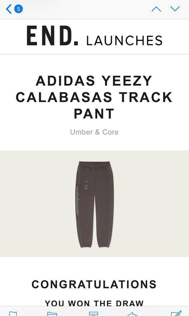 Adidas Yeezy Calabasas Track Pant Men s Fashion Bottoms Joggers on Carousell