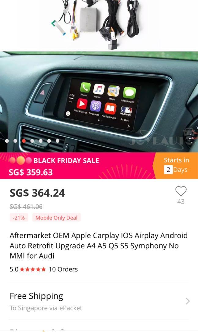 Apple Carplay For Audi A4 Q5 Non Mmi Model Car Accessories Electronics Lights On Carousell