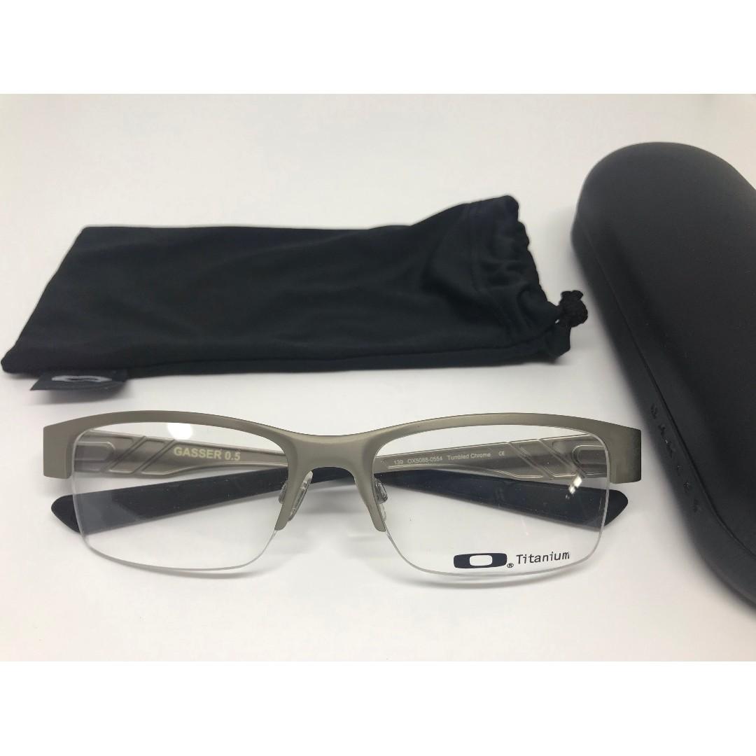 NO restock! Authentic OX5088 0554 139 Oakley Gasser  Tumbled Chrome  Titanium Frames (Brand New) Clearance Ridiculous Price!!, Men's Fashion,  Watches & Accessories, Sunglasses & Eyewear on Carousell