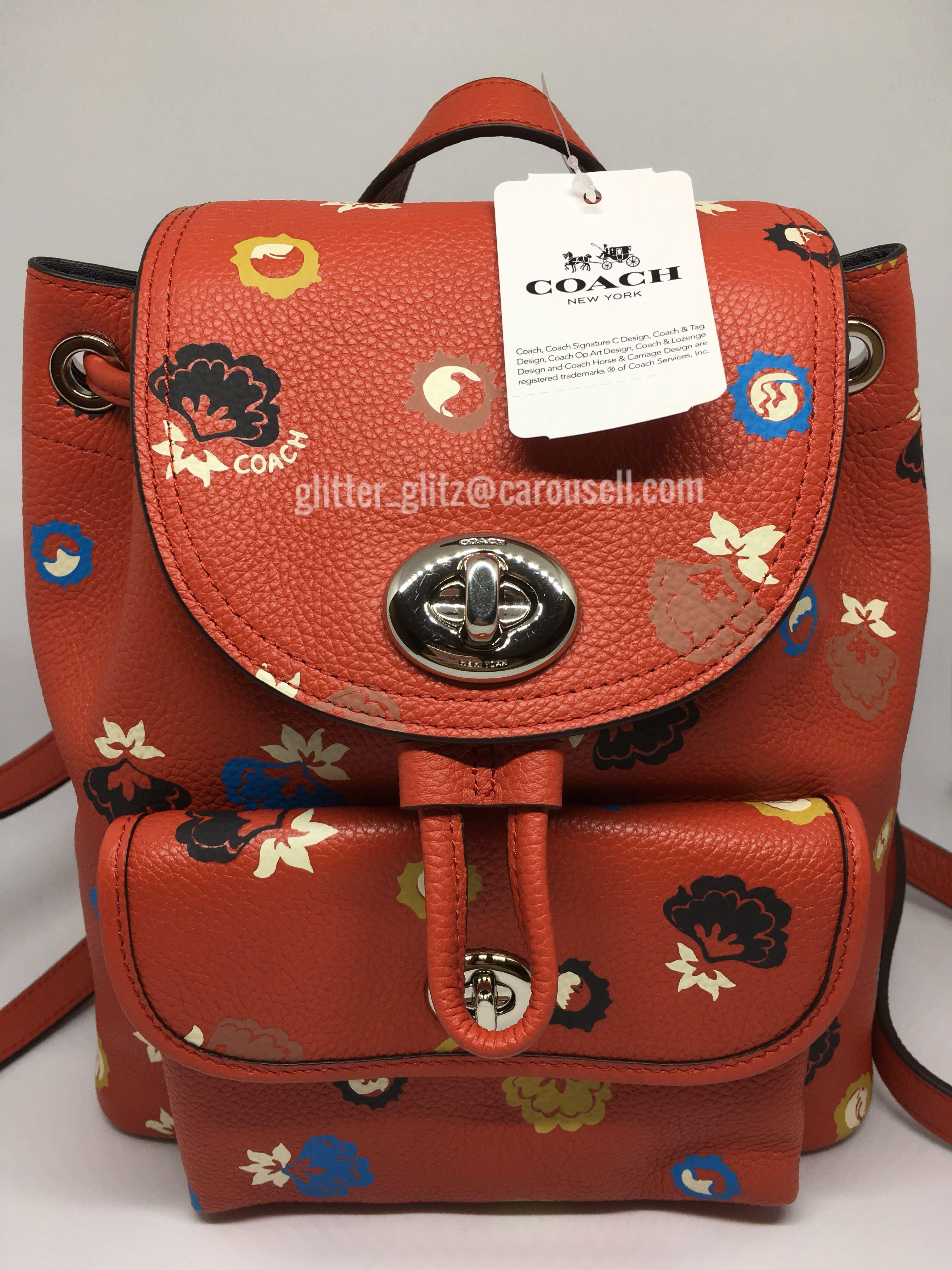 coach mini turnlock backpack