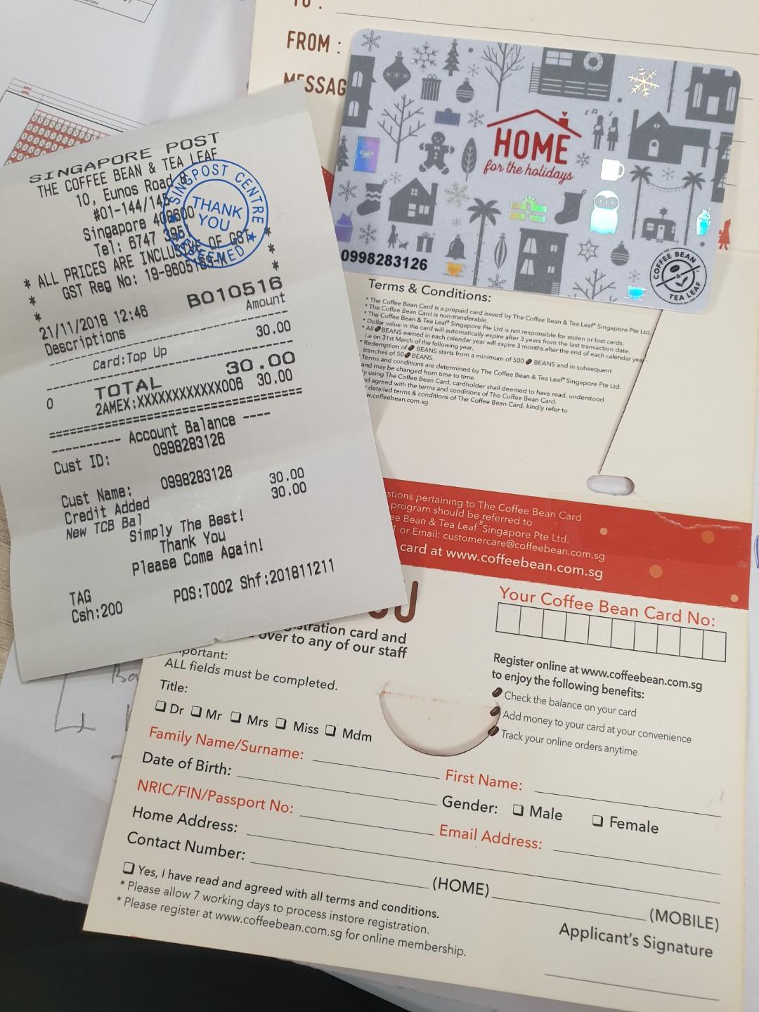 Coffee Bean Tea Leaf Gift Card 30 Credited 27 Entertainment Gift Cards Vouchers On Carousell
