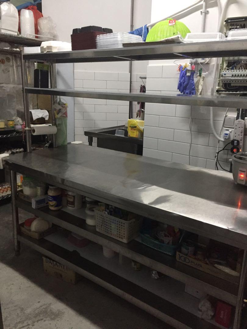 Commercial Stainless Steel Big Kitchen Work Table Home