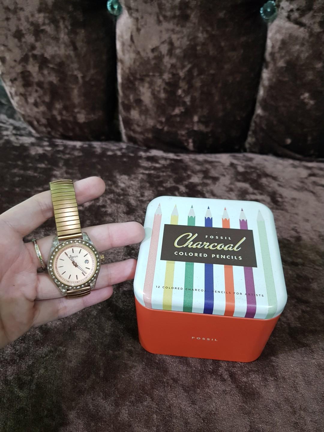 Fossil best sale charcoal watch