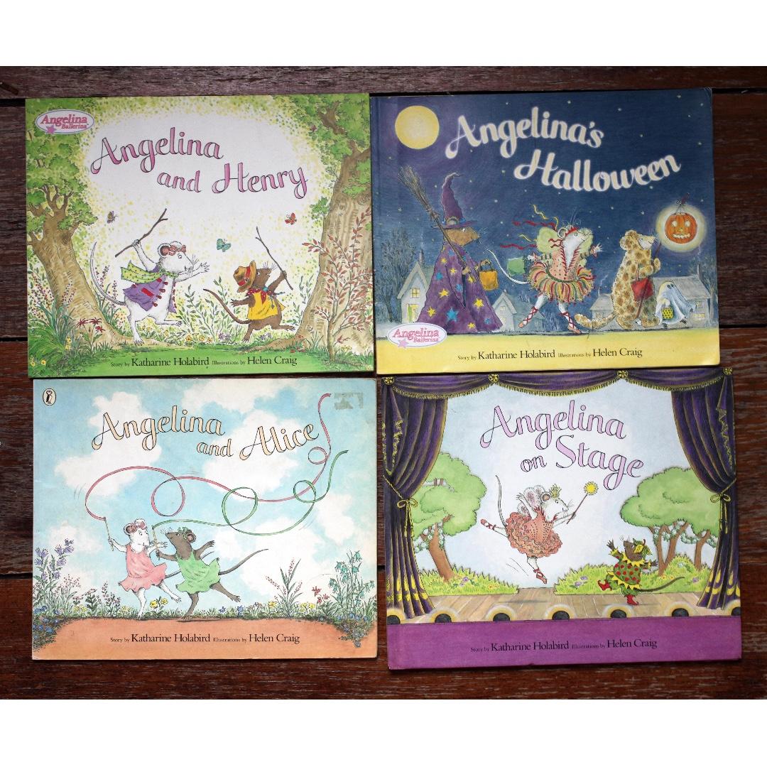 Four Angelina books, & Toys, Books & Magazines, Children's Books on Carousell