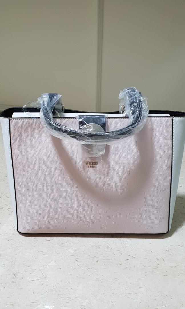 guess handbolsas pink and white