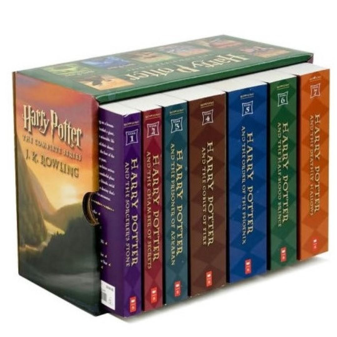 Harry Potter 7 Books Box Set US Edition Hobbies Toys Books Magazines Children s Books on Carousell