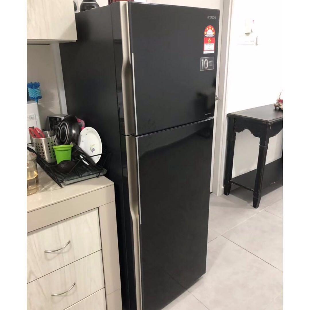 Hitachi glass store door fridge