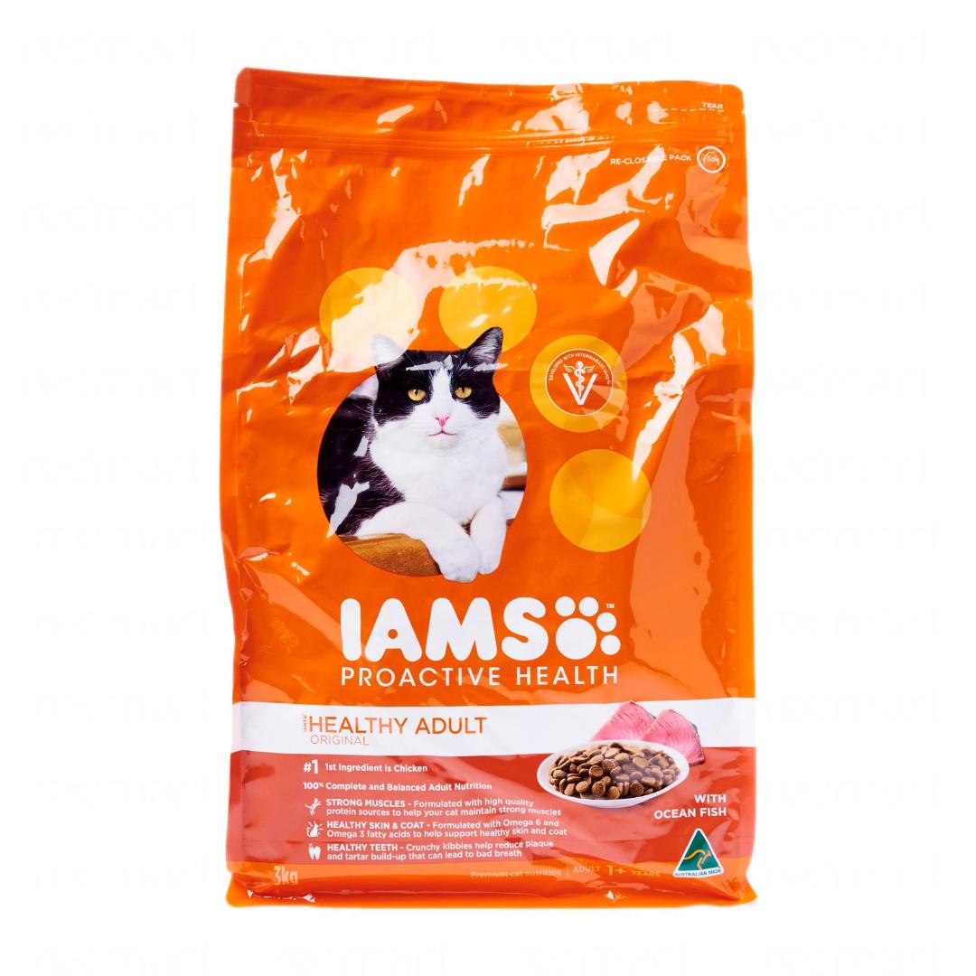 Iams Cat Adult Ocean Fish 3kg Cat Food Pet Supplies For Cats