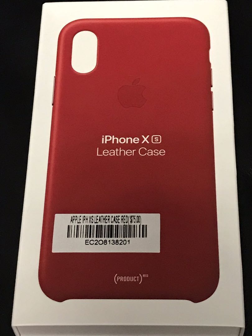 Iphone Xs Red Leather Case Original Mobile Phones Tablets Iphone Iphone X Series On Carousell