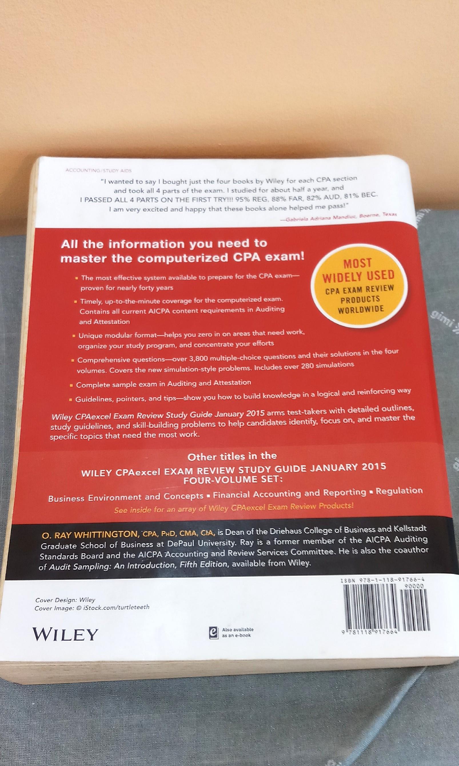 January 2015 Wiley Cpaexcel Exam Review Study Guide Auditing