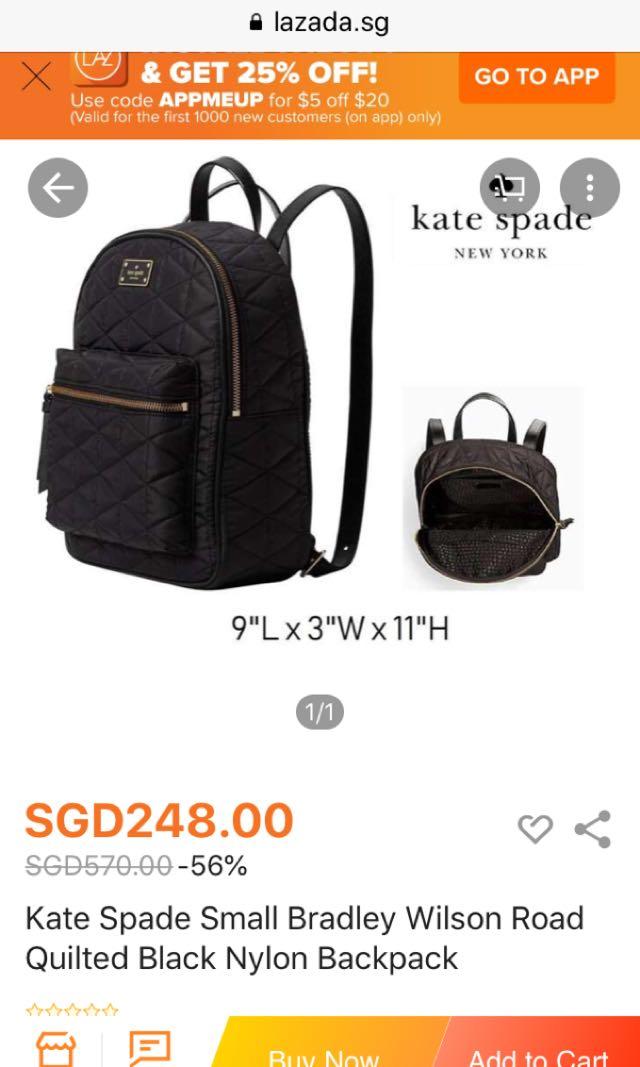 Kate Spade Wilson Road Quilted Small Bradley Backpack atelieryuwa