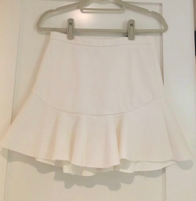 zara white skirt