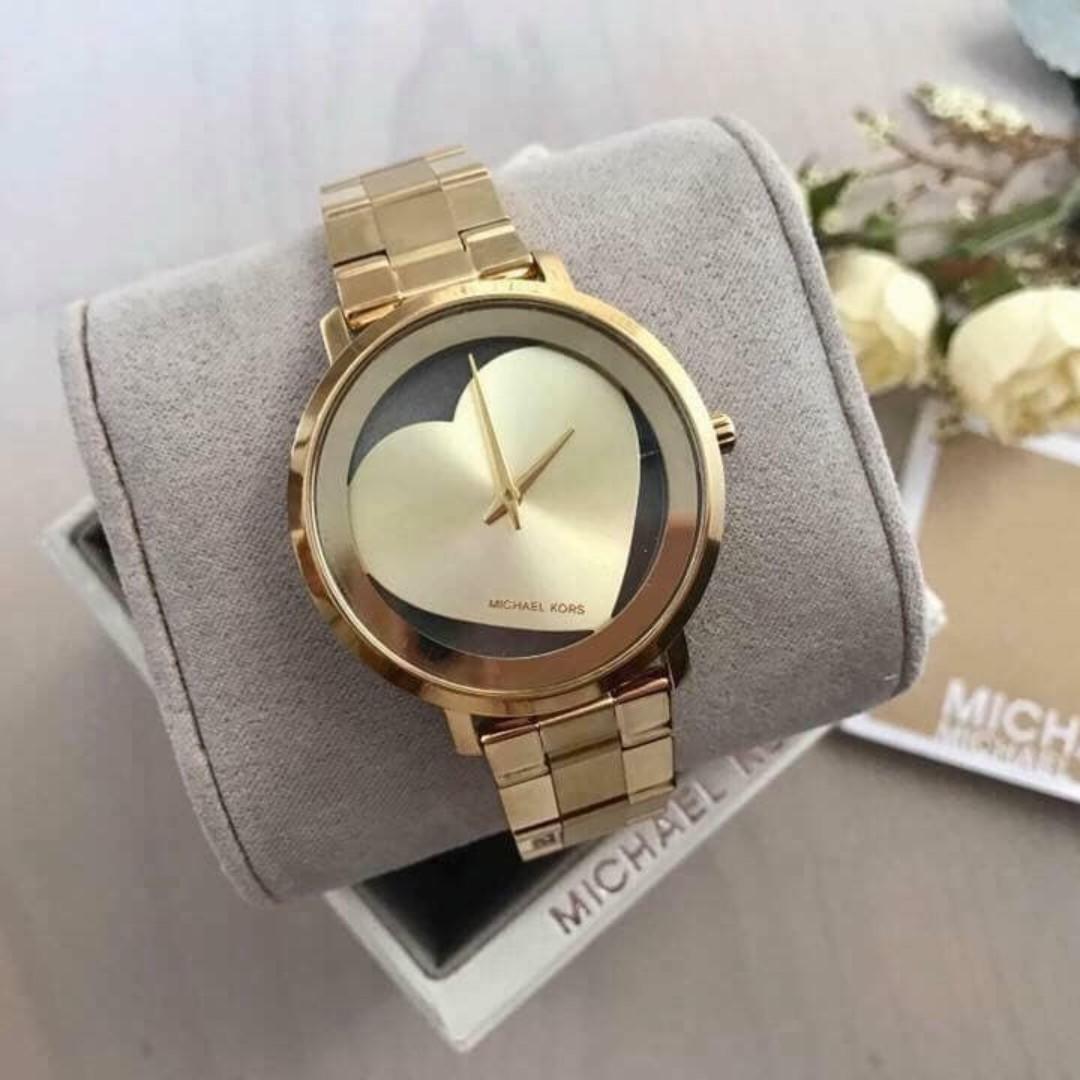 michael kors watch with hearts