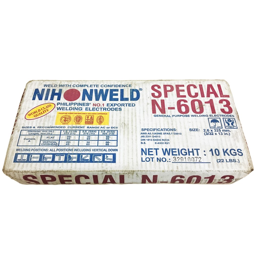 Nihonweld welding rod 6013 3/32" special 10 kilos per box, Furniture