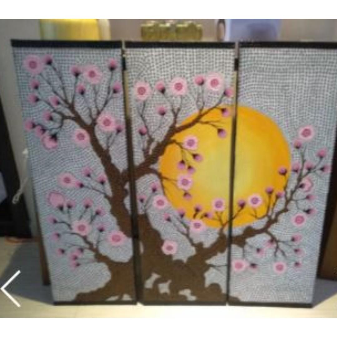 Oil Painting On Canvas Cherry Blossom Abstract Art Furniture Home Decor Others On Carousell