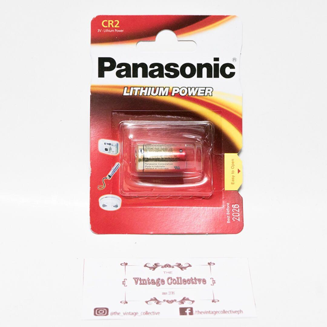 Panasonic CR2 Battery Original (Category: Batteries & Chargers) located in San Juan City. Submitted by the_vintage_collective_ph (Listing ID 118250832, Image 1). Description: Panasonic CR2 Battery Brand new 3V Panasonic Cylindrical Lithium CR2 batteries provide a long lasting high amount of power for small appliances. The CR2 is often used in digital cameras, other photographic equipment, headlight and smoke detectors. For lightweight appliances 