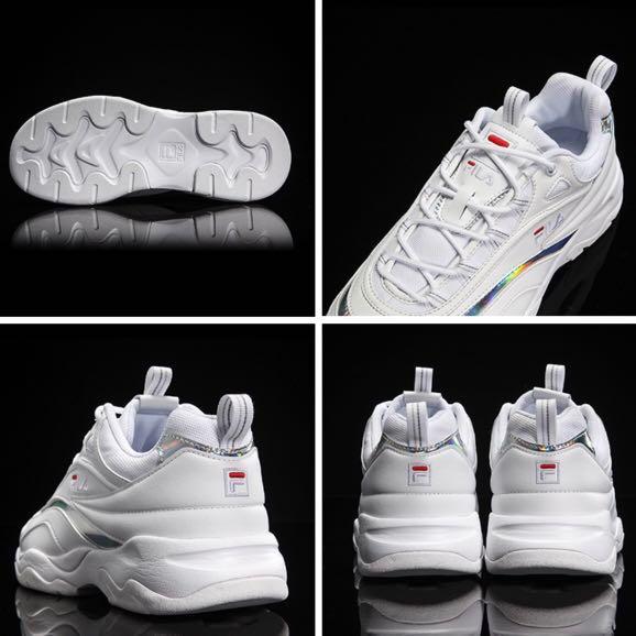 Fila ray white silver hotsell