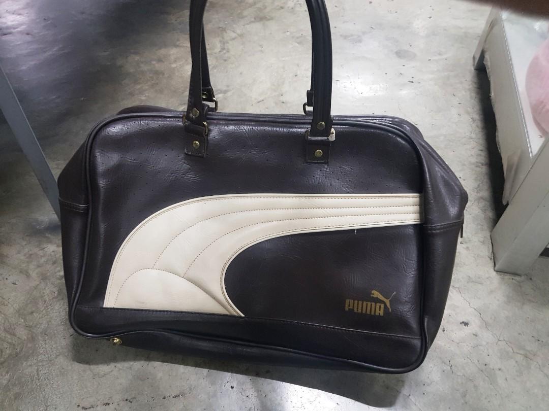 puma leather duffle bag
