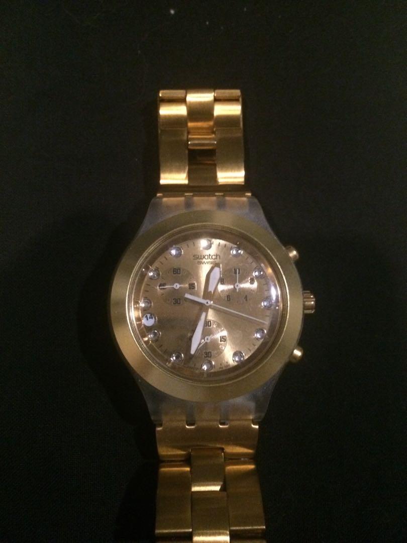 swatch irony gold