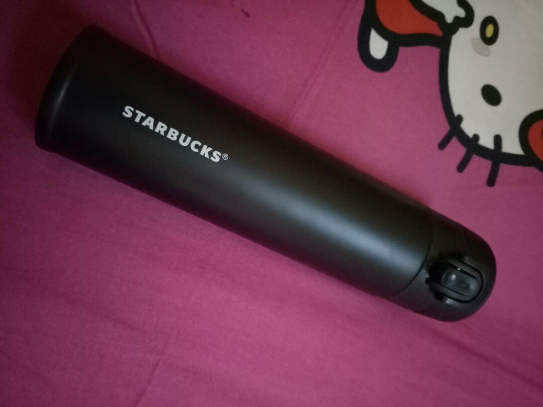 Tumbler Starbucks Hitam, Kitchen & Appliances di Carousell