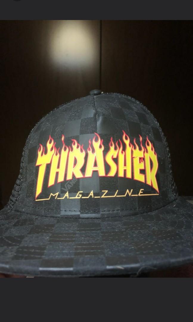 vans x thrasher trucker hat