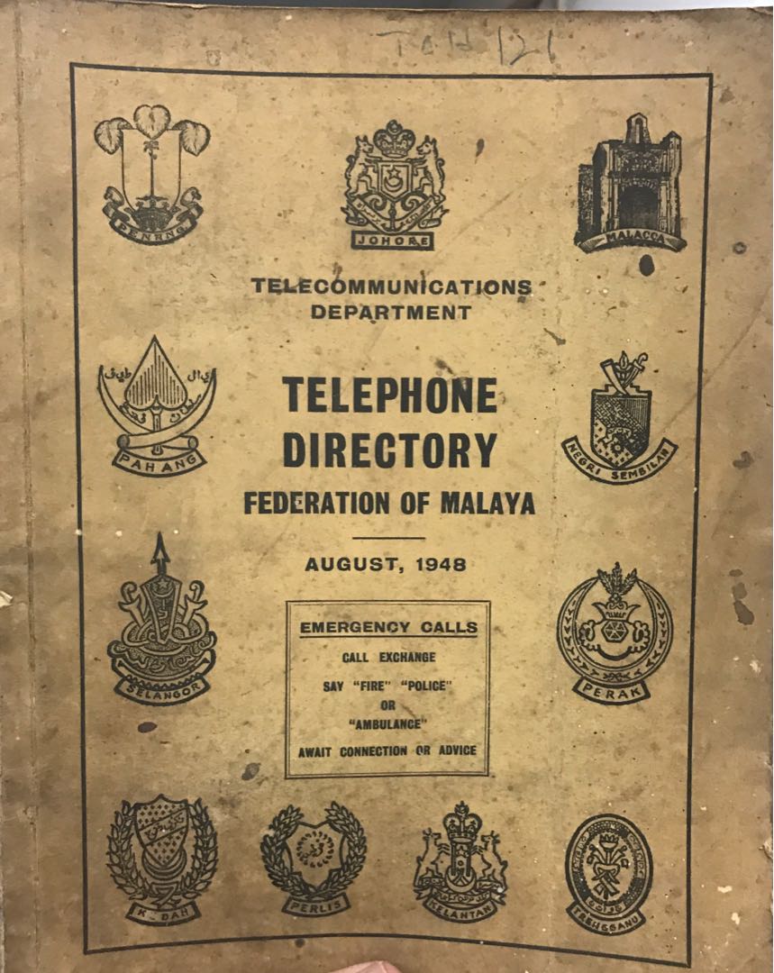 Vintage Federation Of Malaya 1948 Telephone Directory Vintage Collectibles Vintage Collectibles On Carousell