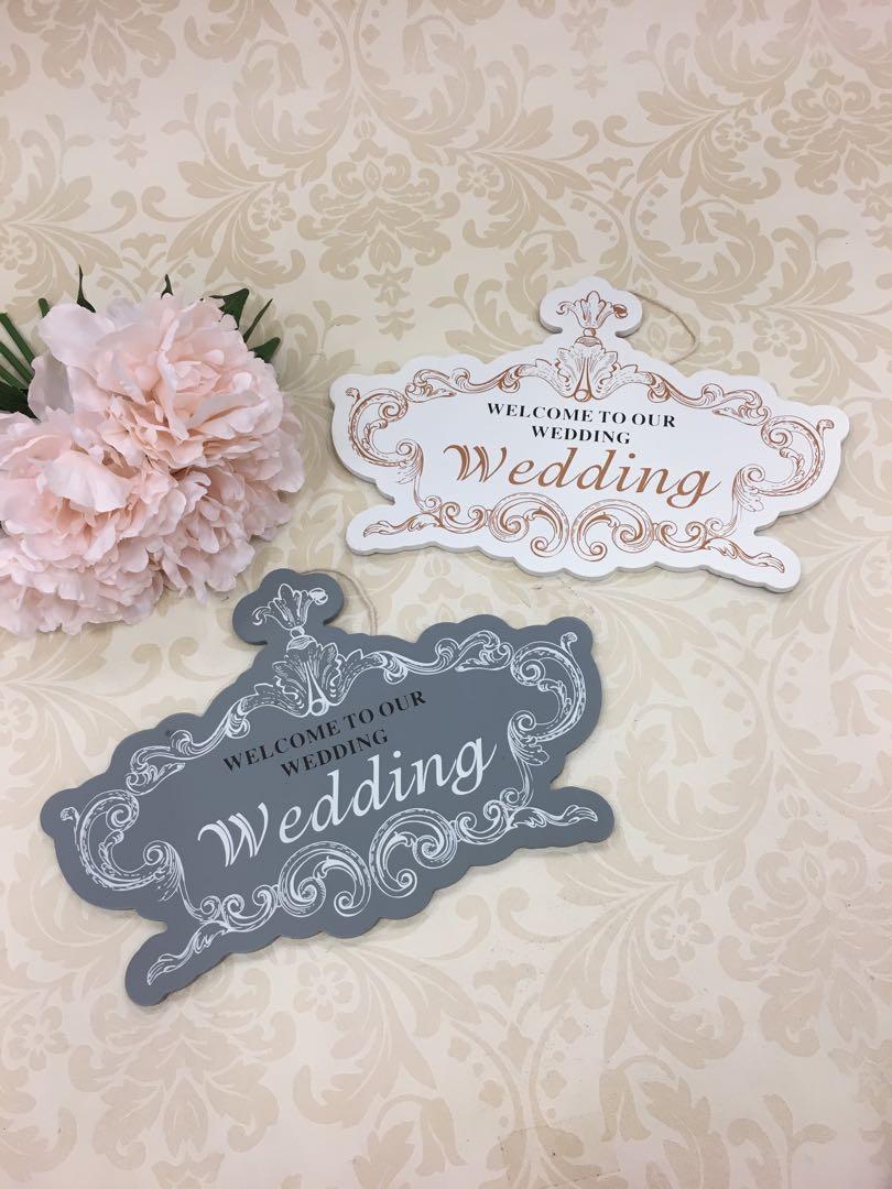 Welcome To Our Wedding Wall Plaque Furniture Home Decor Others On Carousell