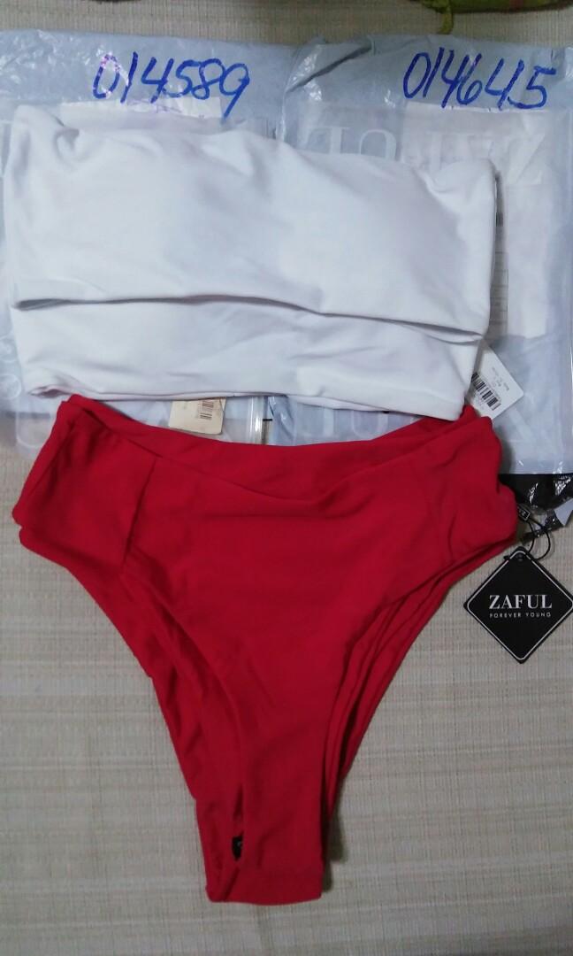 🌴 Zaful Forever Young NWT Bikini Bottom Solid Red Size 8 High