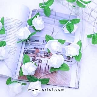 Foam Flowers Lights - 20 LED colored roses (Christmas / Proposal / Wedding / Valentine / Birthday / Decorations)