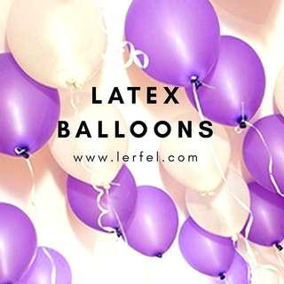 Pearl Latex Balloons - 100 Pieces (Purple / White) - Proposal / Wedding / Anniversary / Birthday / Christmas