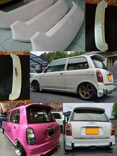FRP spoiler L700 kelisa no LED brake