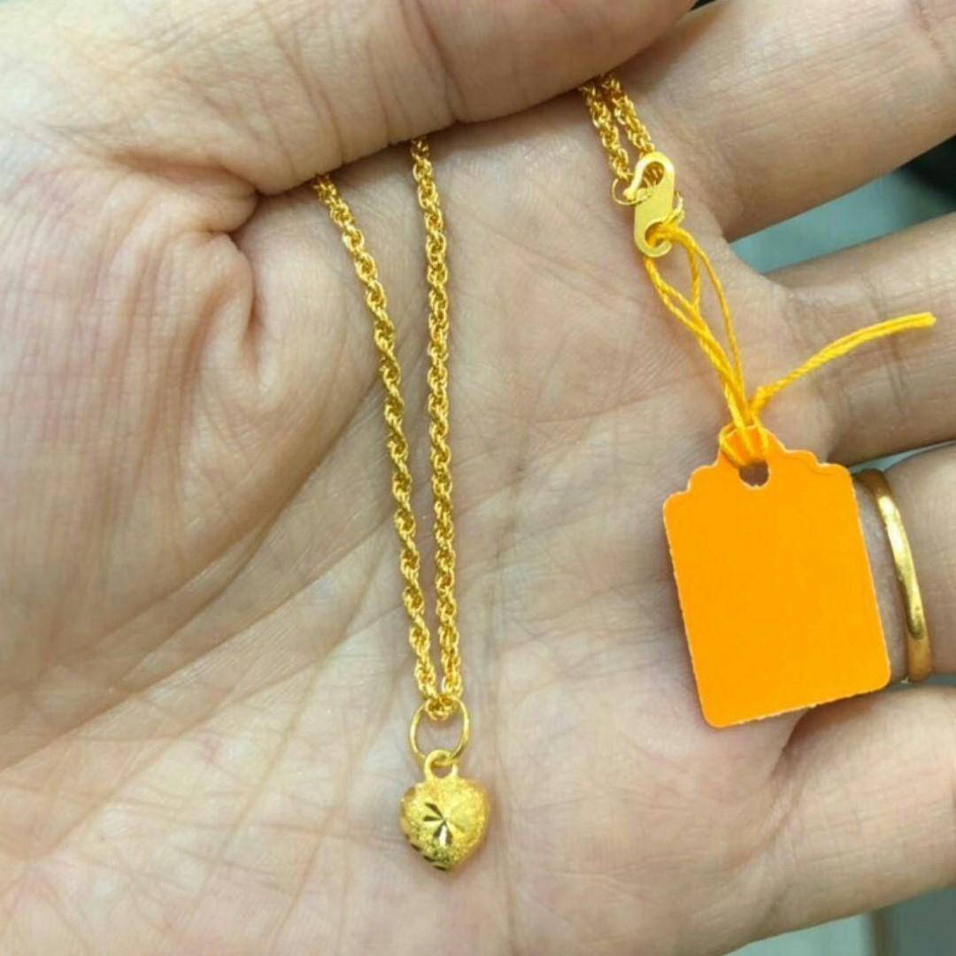 916 Gold Necklace Set Women S Fashion Jewellery Necklaces On Carousell