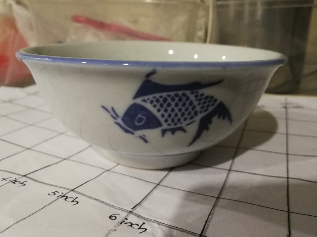 antique fish bowl rice, Furniture & Home Living, Home Decor, Vases