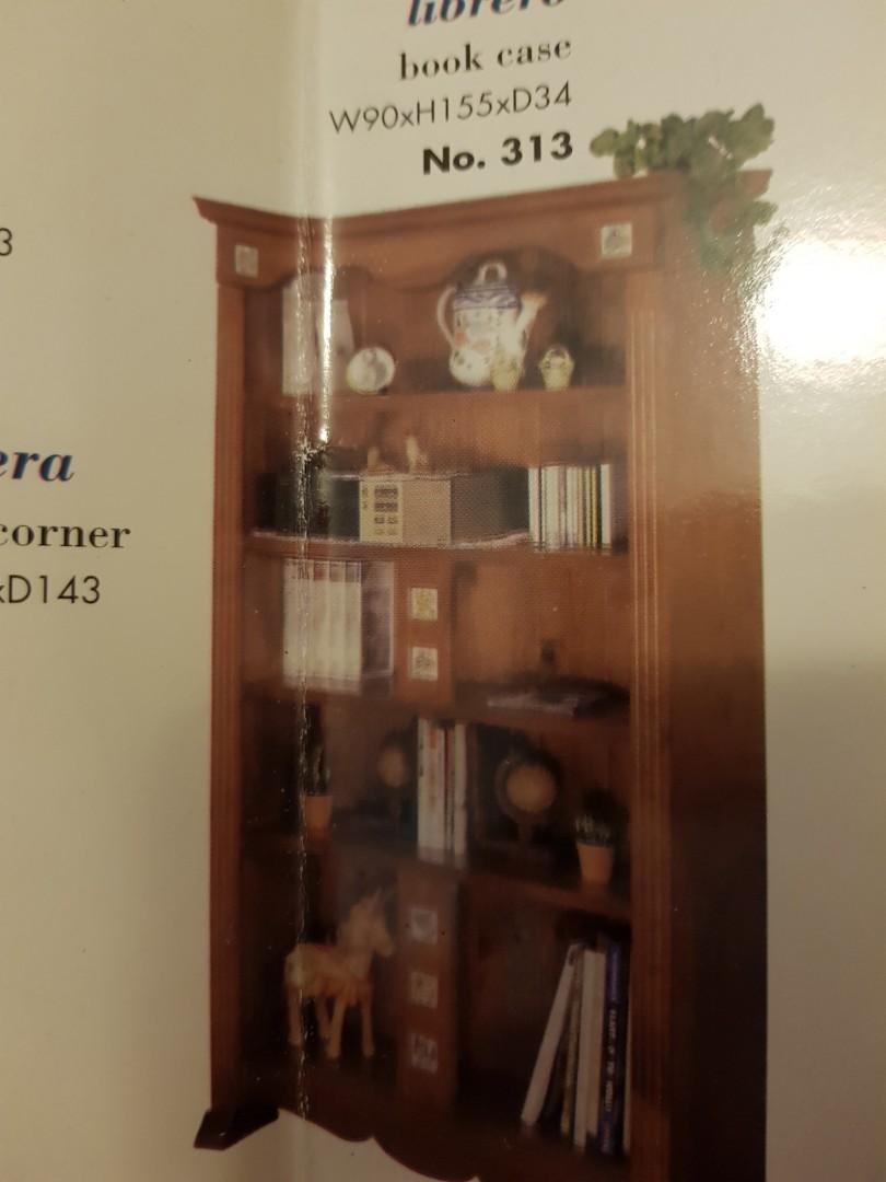 Antique Solid Wood Spanish Bookshelf Furniture Home Decor