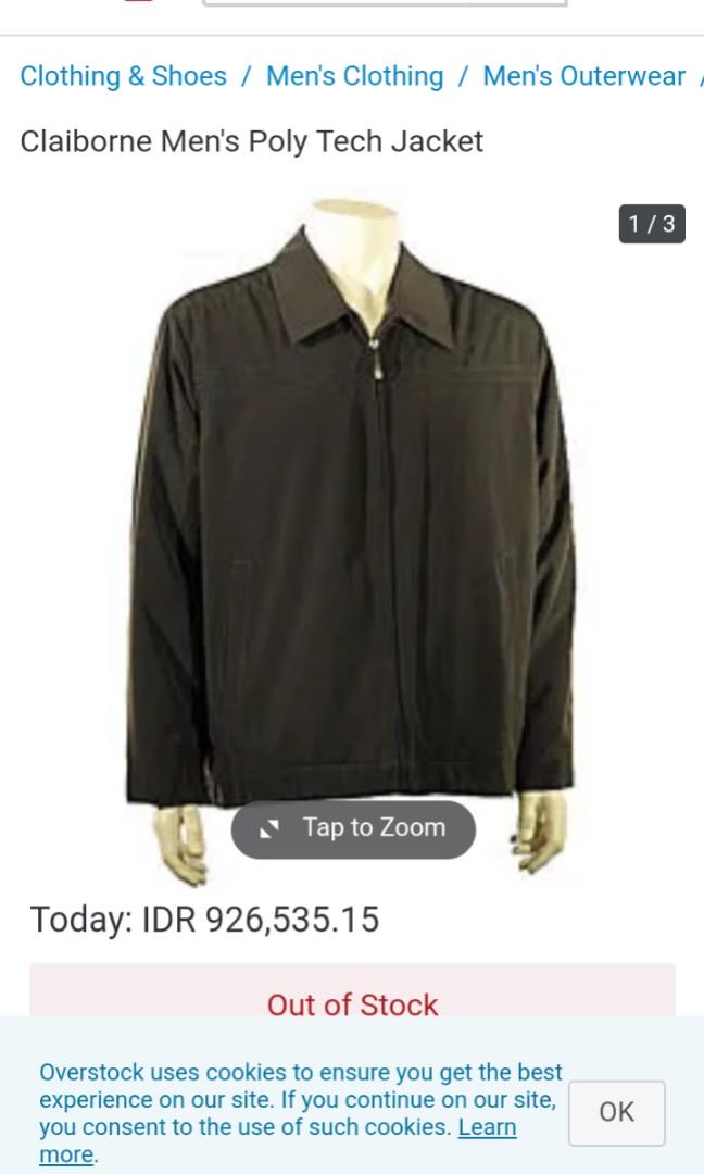 Authentic Claiborne Men s Poly Tech Jacket Fesyen Pria Pakaian Baju Luaran di Carousell